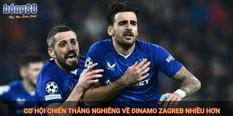 Cơ hội chiến thắng nghiêng về Dinamo Zagreb nhiều hơn